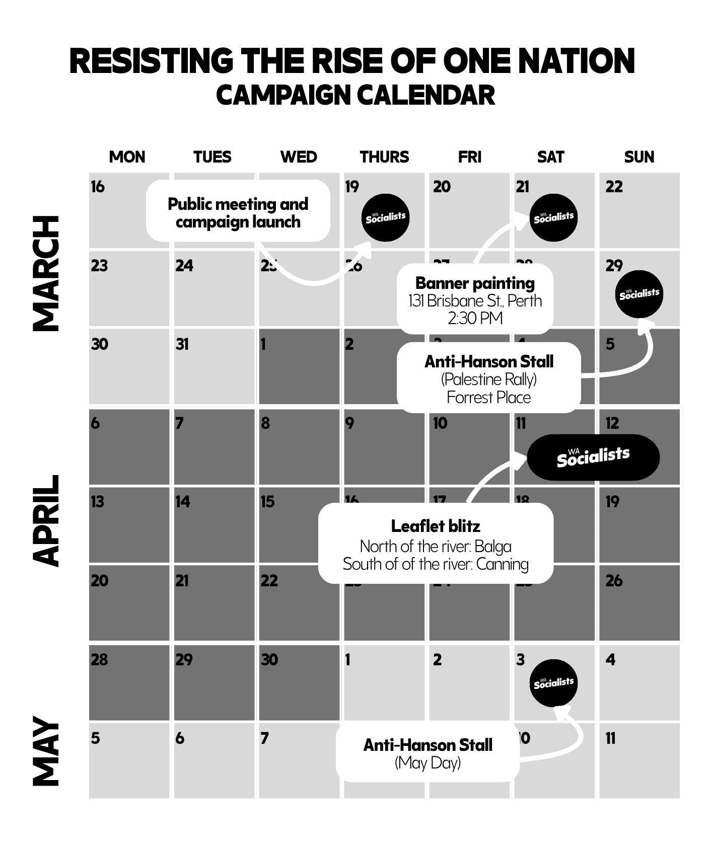 Campaign schedule